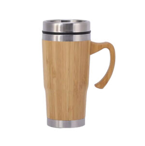 Eco Bamboo Thermos Mugs - Handle Vacuum Flasks