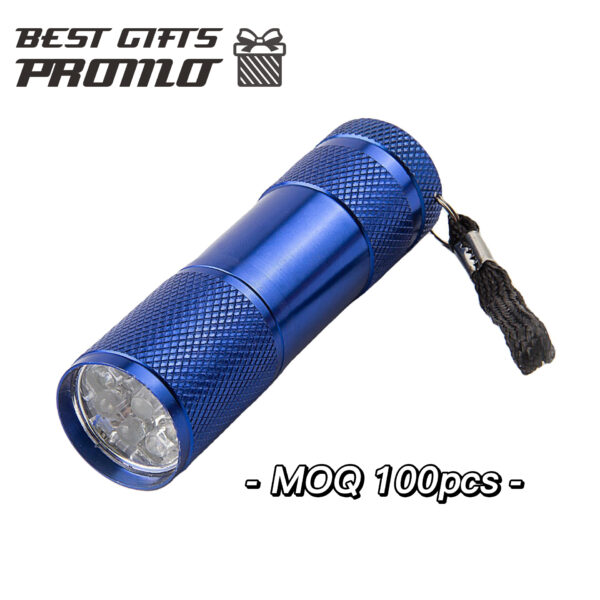 Custom Mini 9-LED Aluminum COB Flashlight