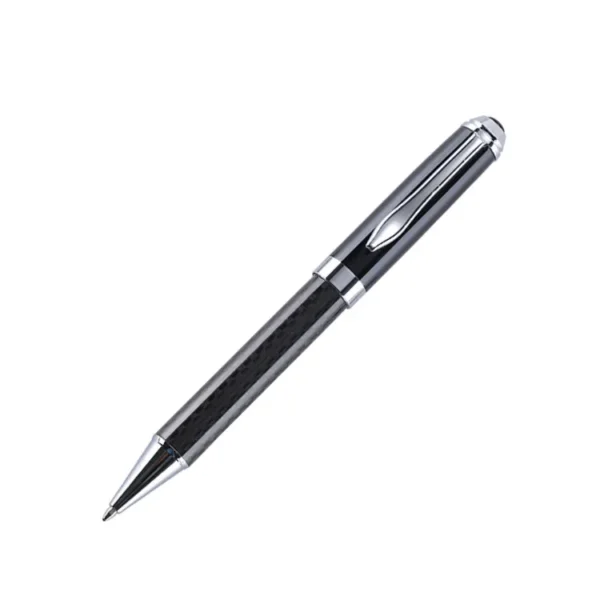 Luxury Carbon Fiber Pen - Silver Clip, Heavy Metal Gift