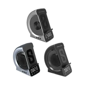 Portable Wireless Charger & Alarm Clock Speaker Radio