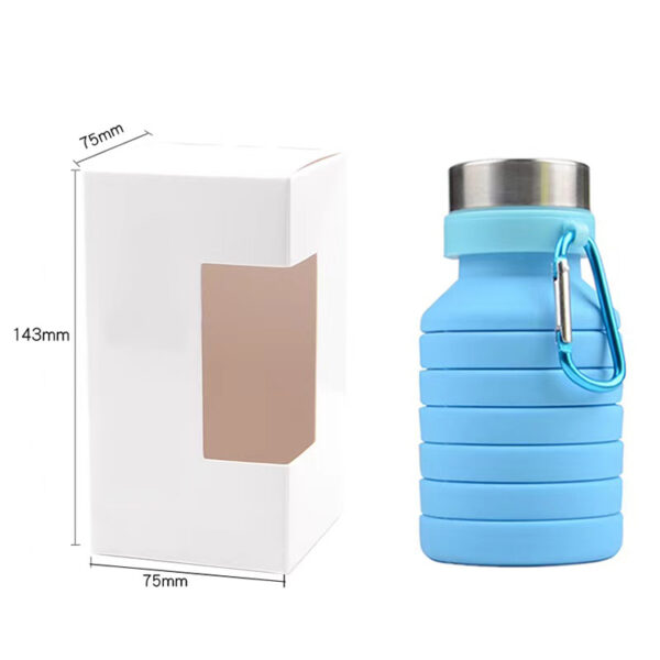 Collapsible Leak-Proof Silicone Water Bottle - Travel Hiking - Image 2