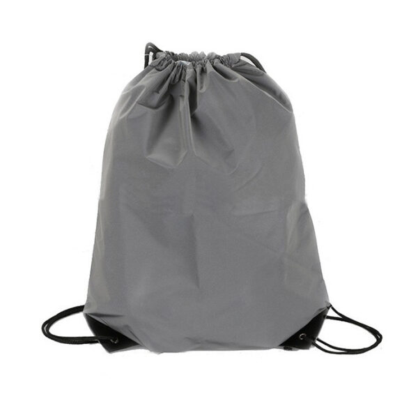 Pull String Reflective Strips Travel Drawstring Bag Reflective Drawstring Bag