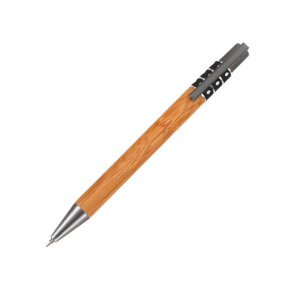 Eco Bamboo Ball Pen - Custom Logo Luxury Ad Print Laser Engraved - Image 3