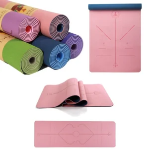 Custom TPE Yoga Mat - Non-Slip, Fitness, Exercise Mat with Posture Line