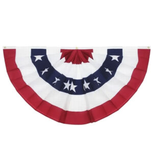 Custom Pleated Fan Flags - Independence Day Decor