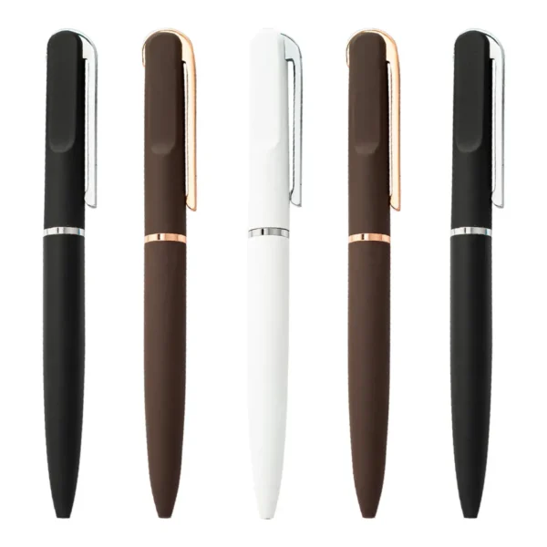 Promote high quality rose gold slim metal ballpoint pen for hotel business meetings - Image 5