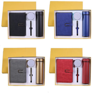 Custom Logo Promo Gift Set - Speaker, Tumbler, Pen, Notebook