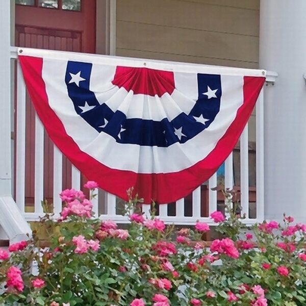 Custom Pleated Fan Flags - Independence Day Decor - Image 5