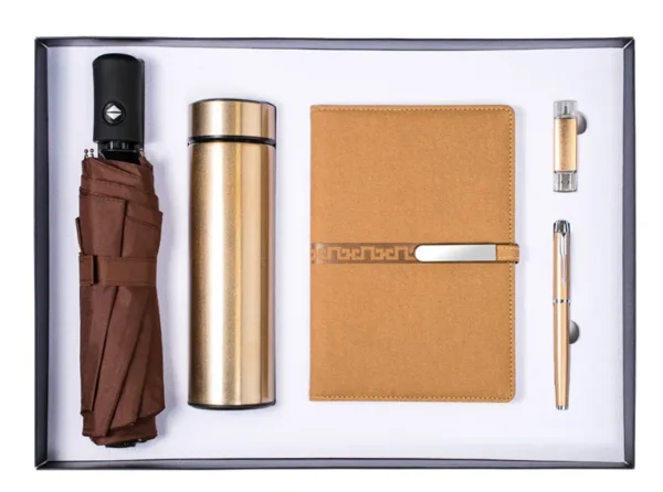 Custom Luxury Silver Buckle Notebook - Promo Office Gift Set - Image 3
