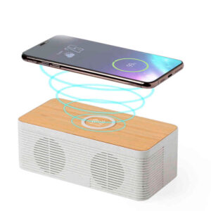 Eco-Friendly Bluetooth Speaker with Wheat Straw and Bamboo - Enjoy Wireless Audio in Style