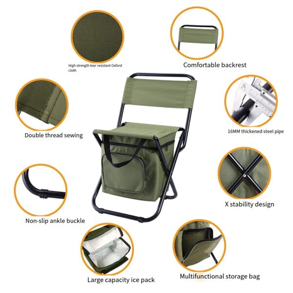 Outdoor Hiking Folding Chair Fishing Camping Lightweight Portable Chair - Image 2