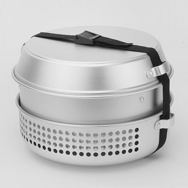 Portable Outdoor Camping Gas Stove Aluminium Free Cookware Set Frying Pan Pot Hiking Stove Set - Image 5