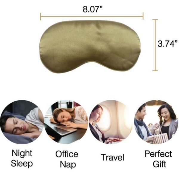 Amazon Hot Sell Satin Silk Sleeping Eye Mask - Image 3