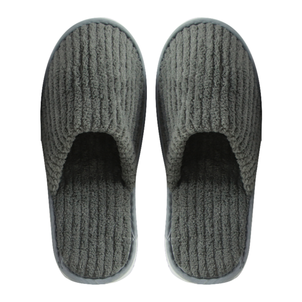 Striped Coral Fleece Hotel Slippers High Quality Hotel Slippers Custom Logo - Image 7