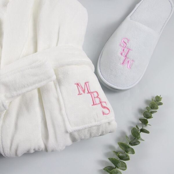 Wholesale Bathrobe Set with Cotton Slippers Luxury Hotel Bathrobe Hotel Slippers Customized - Image 3