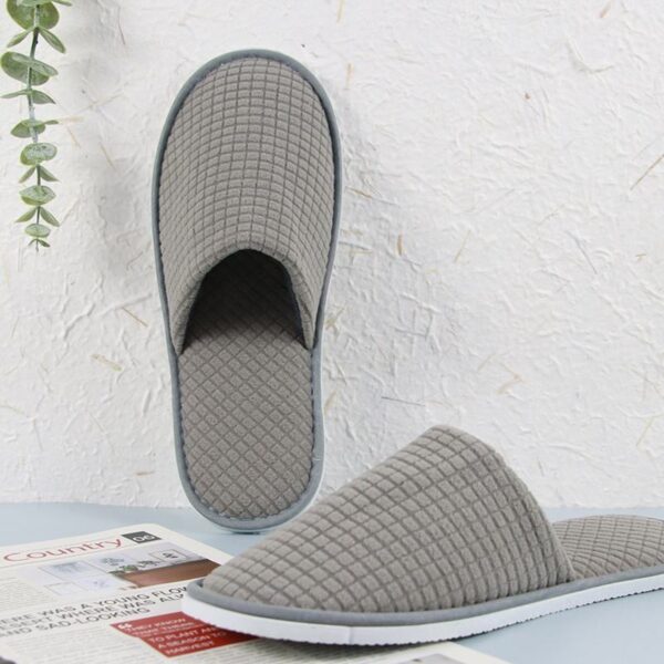 Washable Fleece Disposable Slippers  High-end Hotel Wholesale Slippers OEM ODM - Image 3