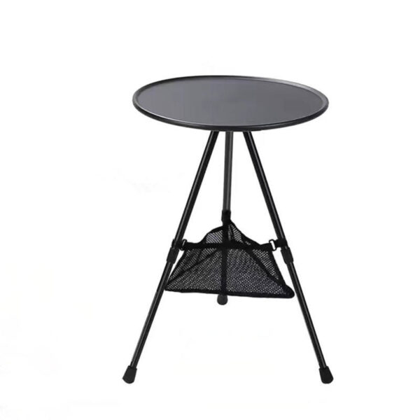 Modern Boutique Folding Round Table Wooden Grain - Image 6
