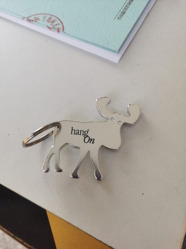 Aluminum Elk Deer Beer Bottle Opener Screwdriver Keychain - Image 3