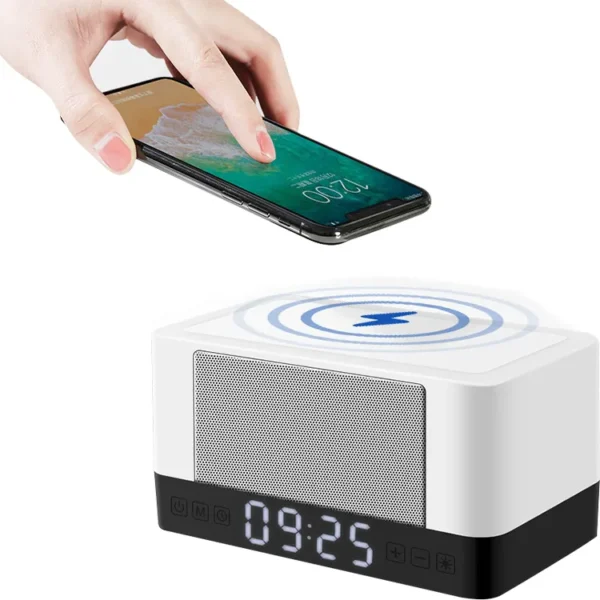 Wireless Alarm Clock Speaker - LED Night Light, TF Card Support - Image 6