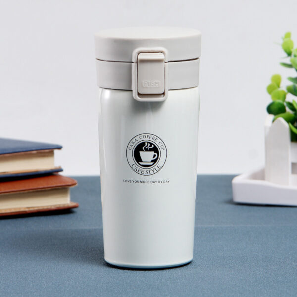 Stainless Steel Insulated Car Mug with Bouncing Lid - Image 11