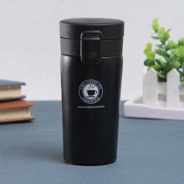 Stainless Steel Insulated Car Mug with Bouncing Lid - Image 12