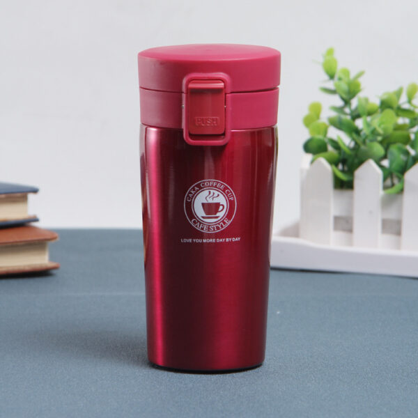 Stainless Steel Insulated Car Mug with Bouncing Lid - Image 13