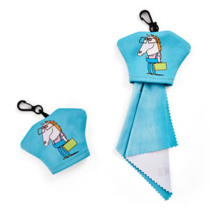Custom Eco-friendly RPET Glasses Cloth Keychain