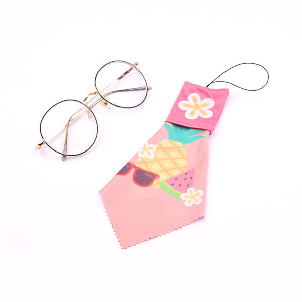 Custom Eco-friendly RPET Glasses Cloth Keychain - Image 5