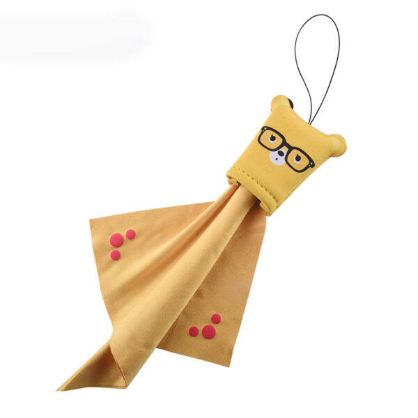 Custom Eco-friendly RPET Glasses Cloth Keychain - Image 2