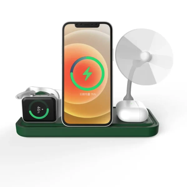 15W Wireless Charger - Multifunction Fan Desk Lamp with Phone Holder - Image 6