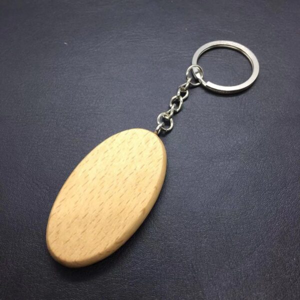 Wooden High Quality Keychain Wood Tag Keychain - Image 2