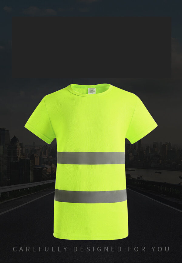 Safety Work Wear Reflective Clothing Tshirt Safety Reflective T Shirt Short Sleeve - Image 4