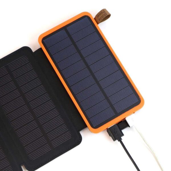 8000mAh Solar Power Bank - Dual USB, Foldable Panel - Image 4