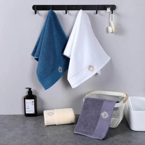 5-Star Hotel Cotton Towels - Custom Logo Absorbent Bath Hair Towels - Image 5