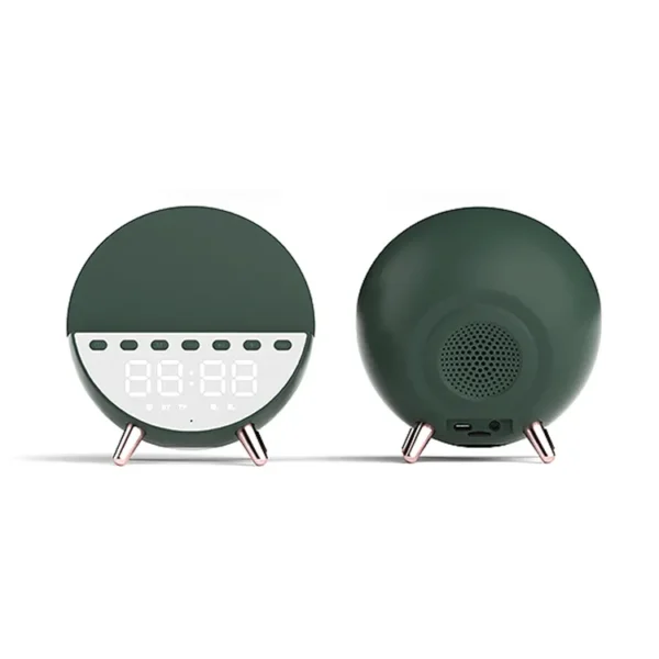 4-in-1 Wireless Charger - BT Speaker, Alarm Clock, LED Night Lamp - Image 2