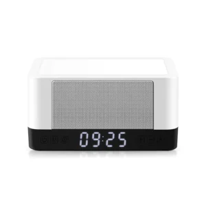 Wireless Alarm Clock Speaker - LED Night Light, TF Card Support
