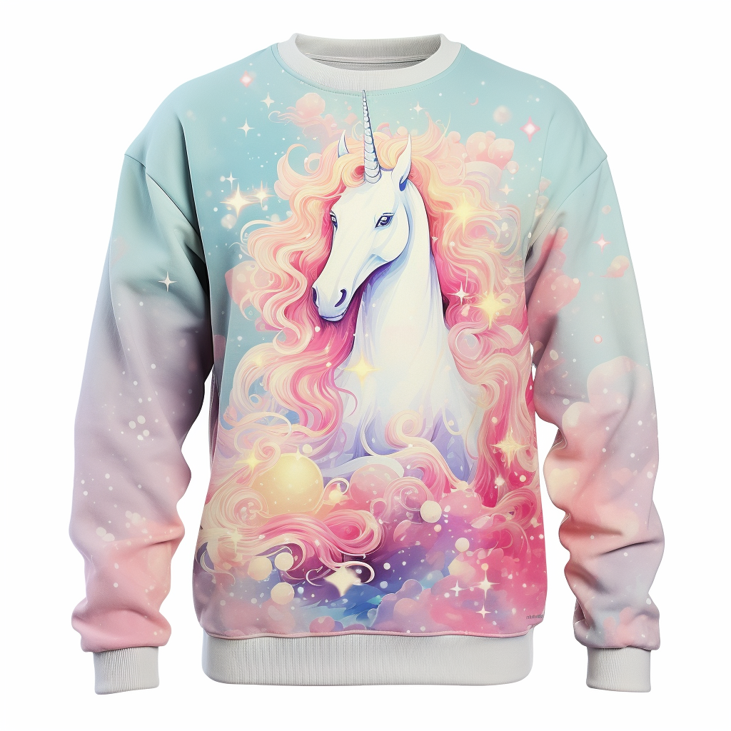 3D Digital Printed Hoodie Unicorn Style Full-color Printed Unisex Long-sleeved Pullover Hoodie - Image 2