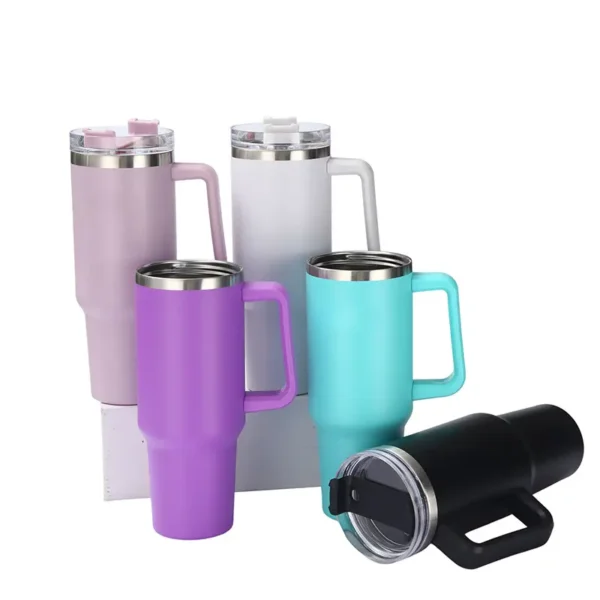 40oz Custom Logo Tumbler - Double Wall, Stainless Steel, Reusable Vacuum Cup - Image 2