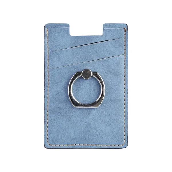 PU Leather Phone Card Holder - 3M Sticker, Finger Ring Kickstand Feature - Image 5