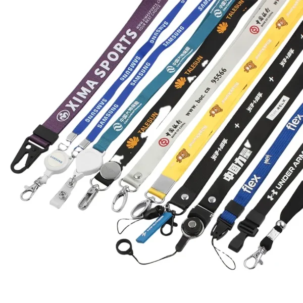 Fast Ship Football Lanyards - Custom Logo, Polyester Ribbon Keychain - Image 2