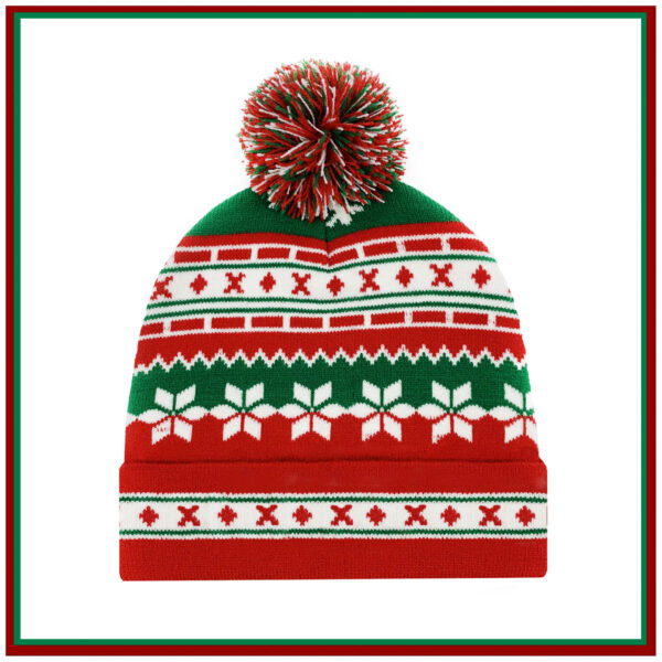 Acrylic Knitted Beanie Hat Pompom Fur Ball Trendy Hat Christmas Style Bean Hat