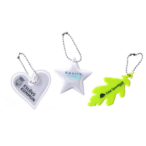 Soft Reflective Keychain PVC Reflective Keychain Reflex Keychain Safety Reflector - Image 2