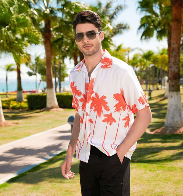 Summer Beach Shirt Men's Summer Breathable Beach Short - Image 5