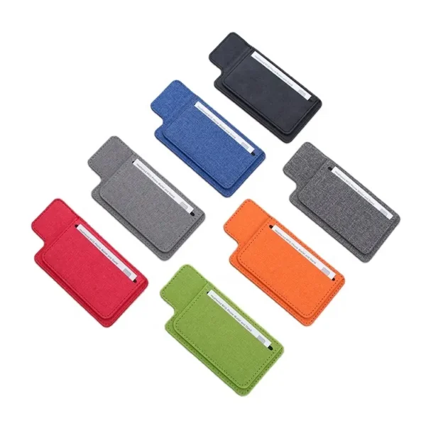 PU Leather Multi-function Card Wallet - RFID, Smart Phone Stand Heather Design - Image 6