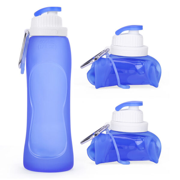 Outdoor Silicone Folding Cup Collapsible Water Bottle - Image 2