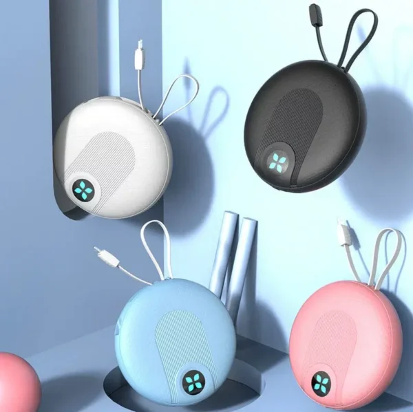 Portable Built-in Cable Charger Mini Power Bank - Image 3
