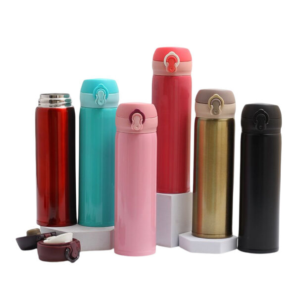 Stainless Steel Double Wall Bounce Cup Thermos Mug - Image 5