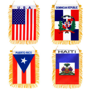 Custom National Flags - Window Car Suction Cup Pennant