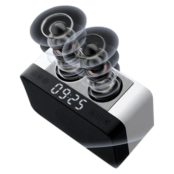 Wireless Alarm Clock Speaker - LED Night Light, TF Card Support - Image 5