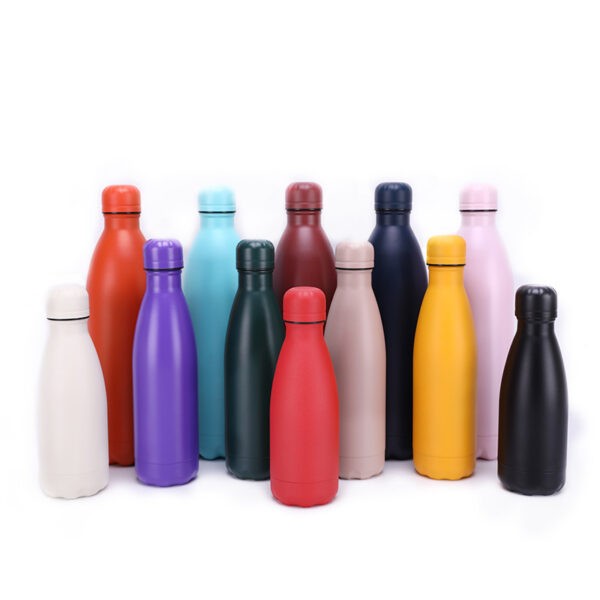 Custom 500/1000ml Stainless Steel Cola Shape Water Bottles - Image 4